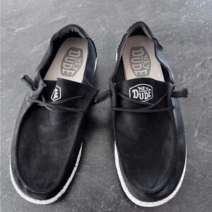 Black Hey Dude slip on loafers